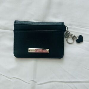 Madden Girl Black Card Holder with Heart Charm